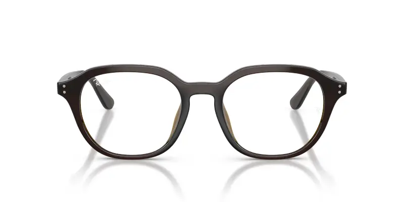 Uomo Ray - Ban RX7259D 8502 Montature da vista Acetato Marrone Trasparente Squadrata Normale miniatura 3