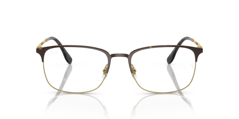 Ray - Ban Uomo RX6494 2945 Montature da vista Metallo Tartaruga Trasparente Pillow Normale miniatura 2