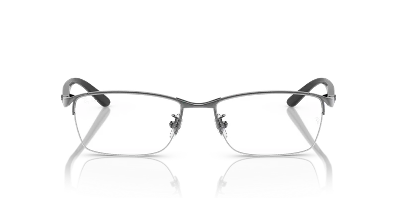 Ray - Ban Uomo RX6501D 2502 Montature da vista Metallo Grigio Trasparente Squadrata Normale miniatura 2