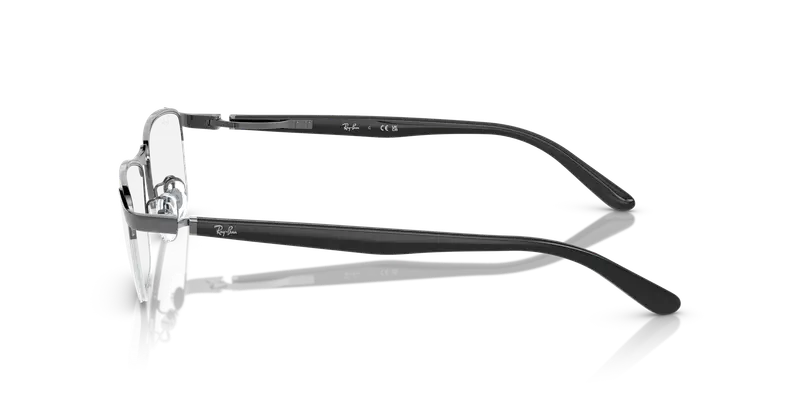 Ray - Ban Uomo RX6501D 2502 Montature da vista Metallo Grigio Trasparente Squadrata Normale miniatura 3