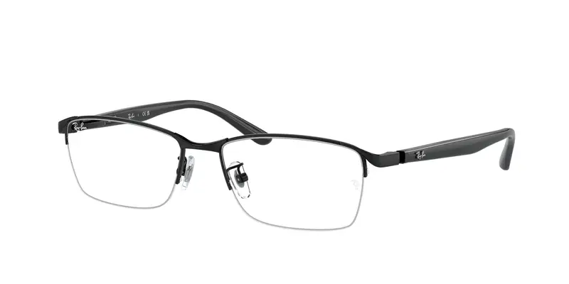 Ray - Ban Uomo RX6501D  2503 Montature da vista Metallo Nero Trasparente Squadrata Normale