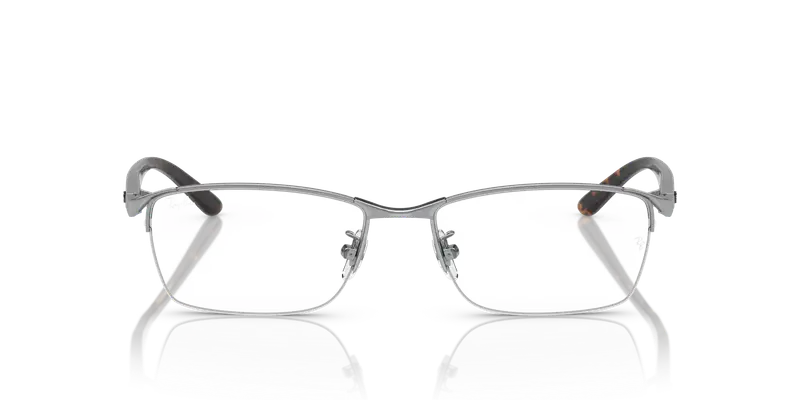 Ray - Ban Uomo RX6501D 2595 Montature da vista Metallo Argento Trasparente Squadrata Normale miniatura 2