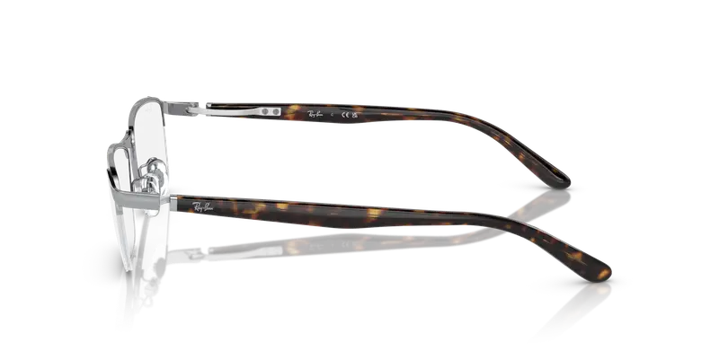 Ray - Ban Uomo RX6501D 2595 Montature da vista Metallo Argento Trasparente Squadrata Normale miniatura 3