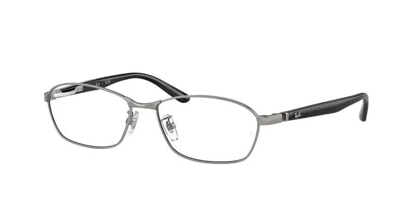 Ray - Ban Uomo RX6502D  2502 Montature da vista Metallo Grigio Trasparente Squadrata Normale