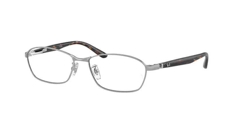 Ray - Ban Uomo RX6502D  2595 Montature da vista Metallo Argento Trasparente Squadrata Normale