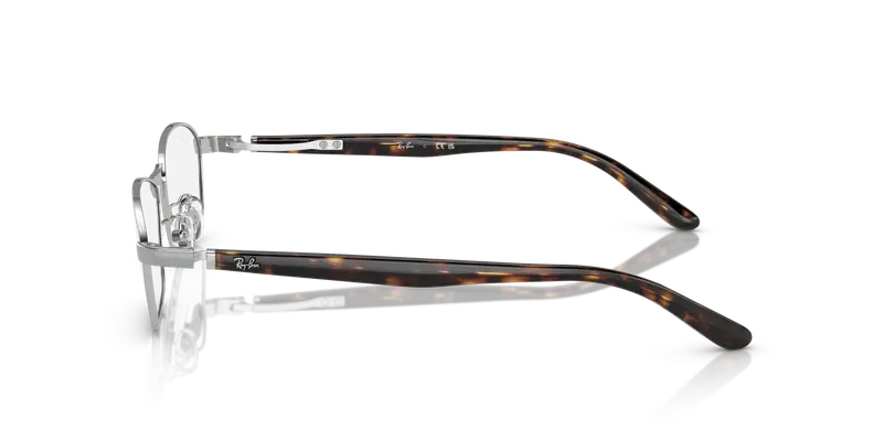 Ray - Ban Uomo RX6502D 2595 Montature da vista Metallo Argento Trasparente Squadrata Normale miniatura 3