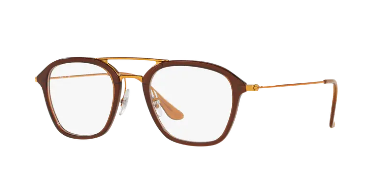 Ray - Ban Uomo RX7098 5634 Montature da vista Plastica Marrone Squadrata