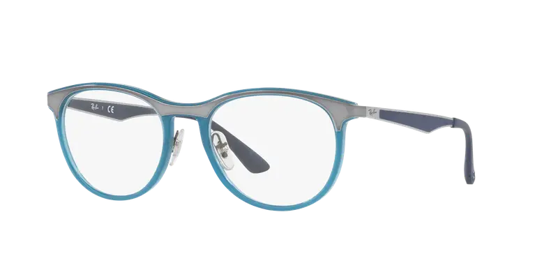 Ray - Ban Uomo RX7116 8017 Montature da vista Plastica Blu  Squadrata