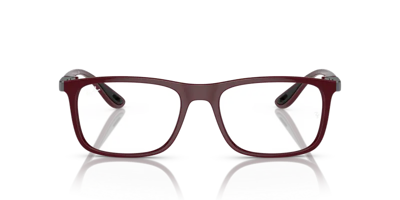 Ray - Ban Uomo RX7222M F681 Montature da vista Nylon Rosso Trasparente Squadrata Normale miniatura 2