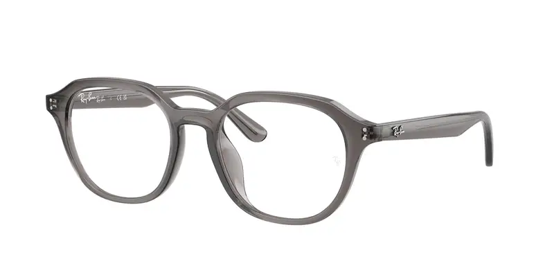 Ray - Ban Uomo RX7259D  8257 Montature da vista Acetato Grigio Trasparente Squadrata Normale