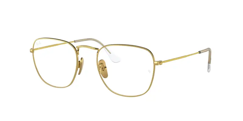 Ray - Ban Uomo RX8157V FRANK 1225 Montature da vista Titanio Oro  Squadrata
