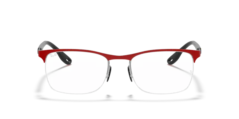 Ray - Ban Uomo RX8416M SCUDERIA FERRARI COLLECTION F045 Montature da vista Metallo Rosso Trasparente Squadrata Normale miniatura 2
