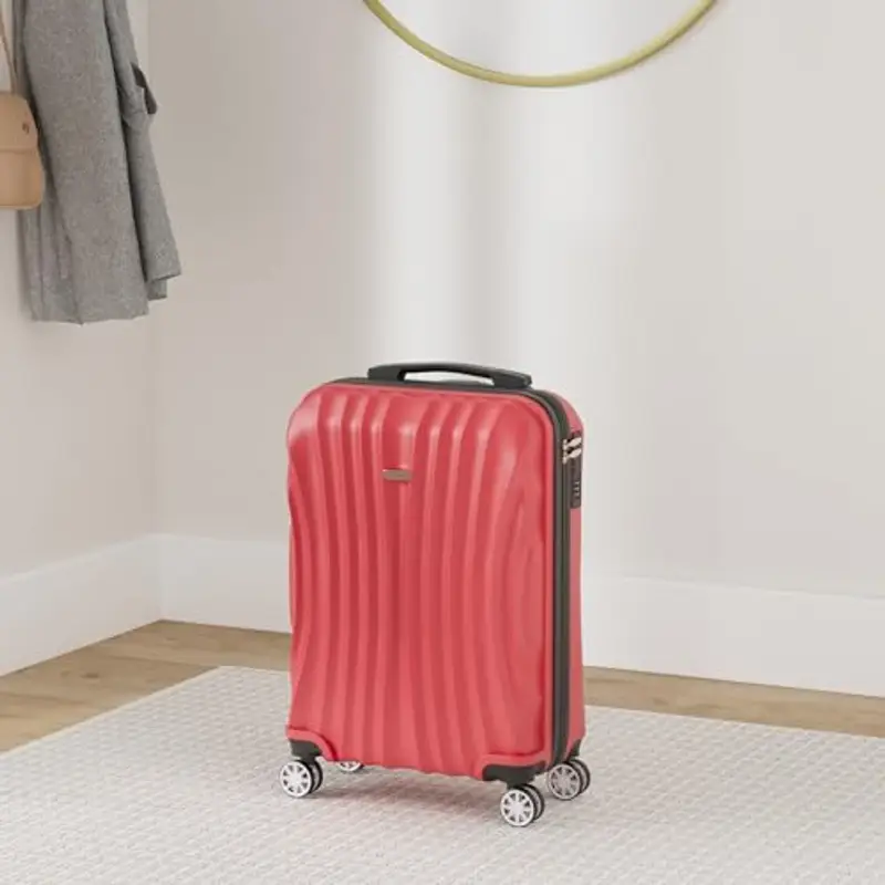 RAYKONG Valigia a mano 55x40x20cm (44L) in ABS - capacità massima - lucchetto incorporato - 20 pollici - (RK03|Rosso) miniatura 2