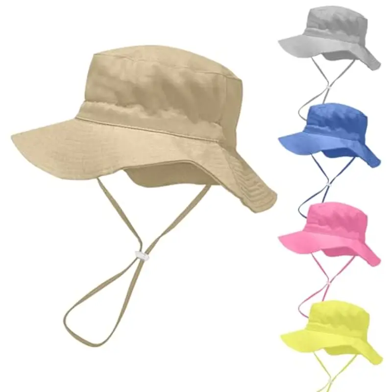 RAYSON Cappello da Sole Bambino Estivo Regolabile con Sottogola