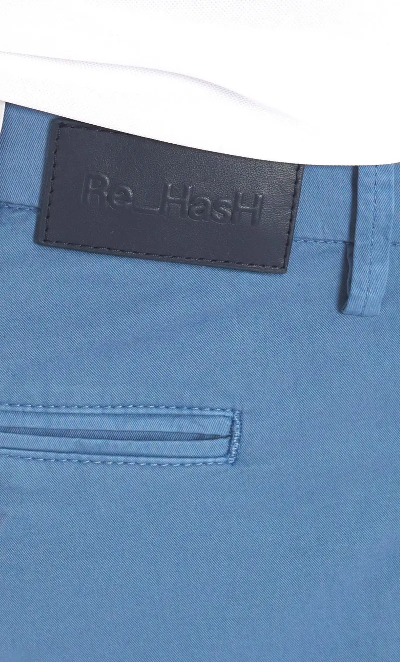 Pantalone re hash stretch leggero con risvolto mucha, colore carta da zucchero miniatura 2