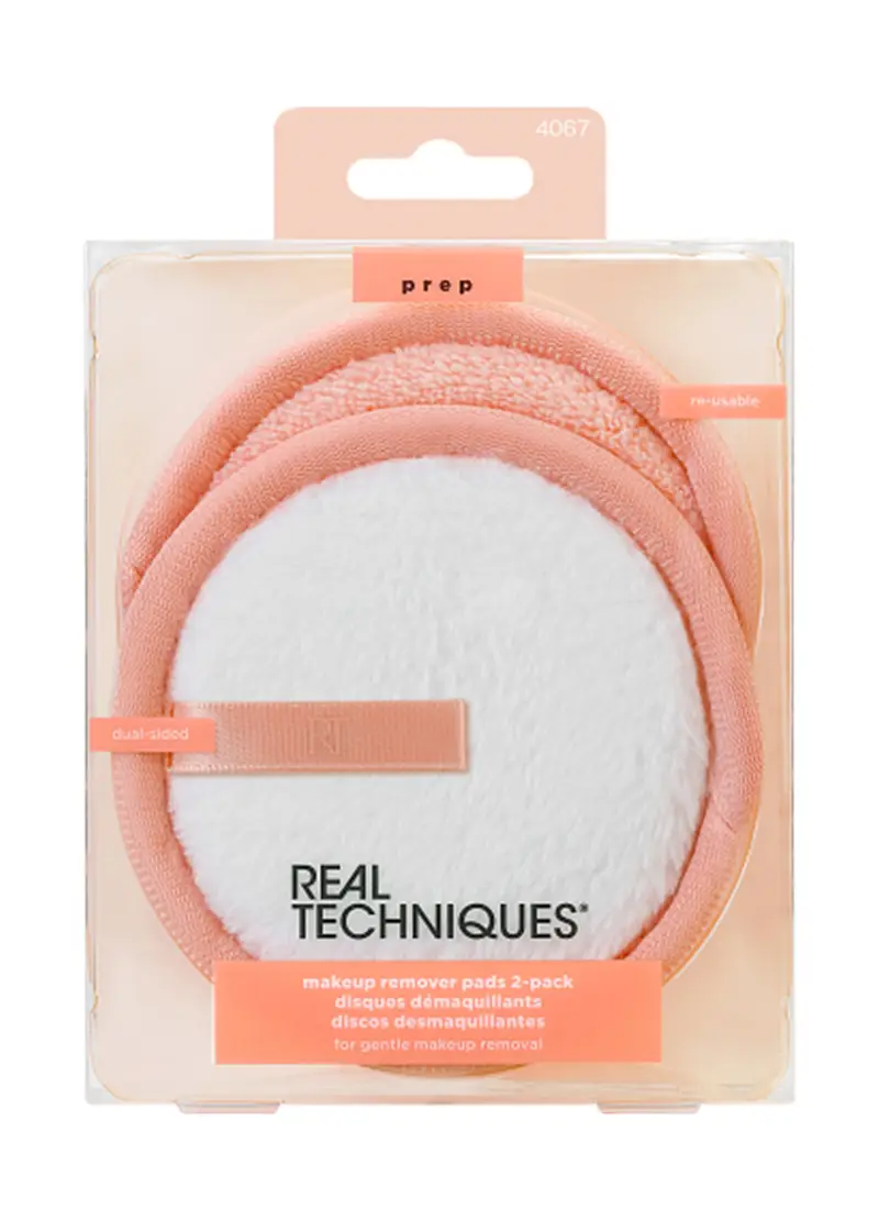 REAL TECHNIQUES, 2 Pads Struccanti, Donna, Rosa, Taglia: FASUL
