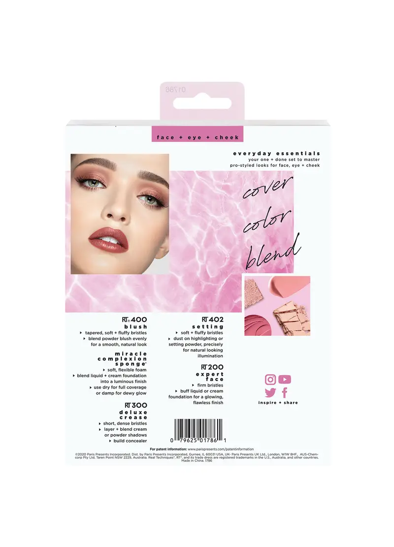 , Set Pennelli Viso, Donna, Rosa miniatura 3