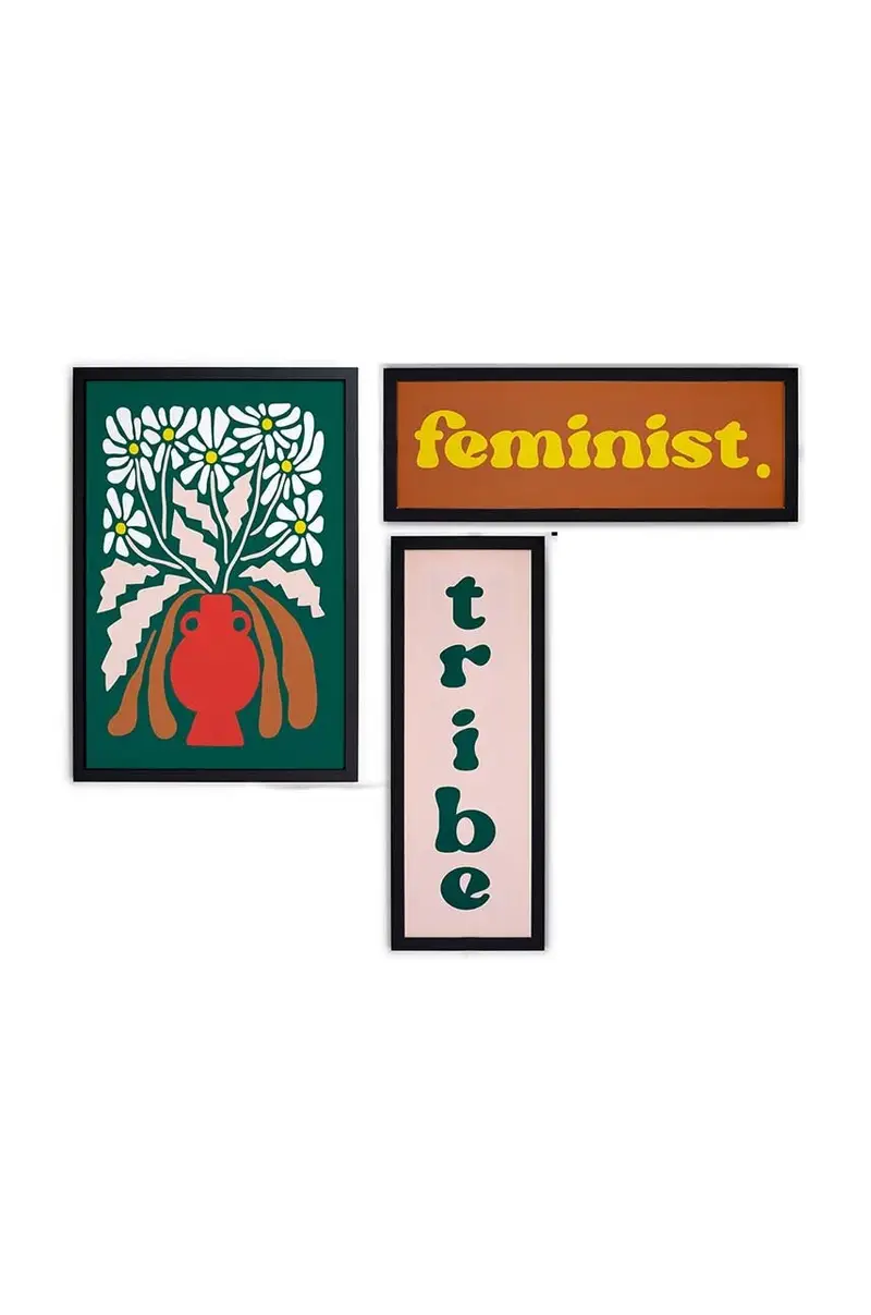 decorazione in murale pacco da 3 Multicolore