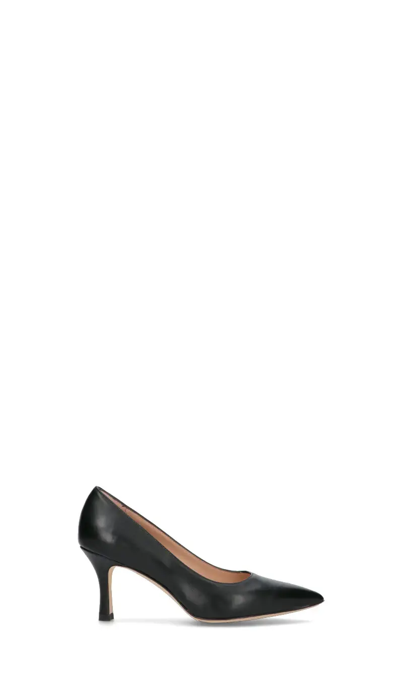 Décolleté donna nero in pelle Vario