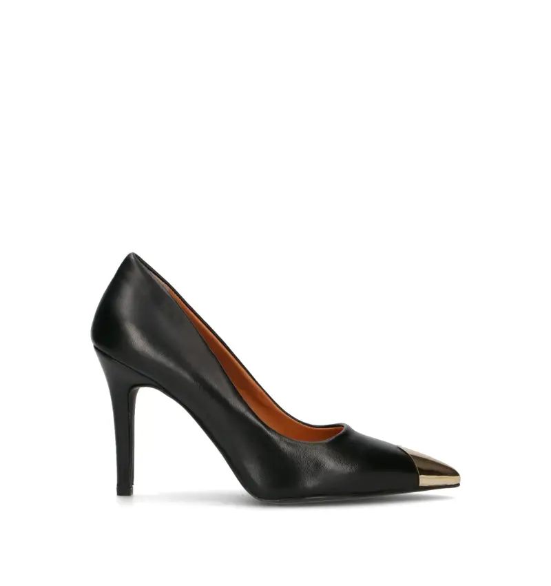 Décolleté donna nero in pelle Vario