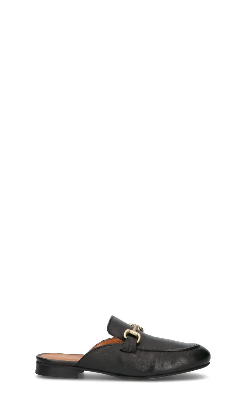 Sabot donna nero in pelle Vario