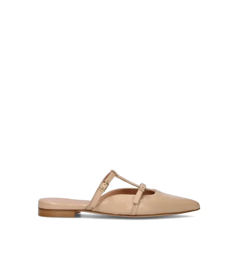 Sabot donna nude in pelle Vario