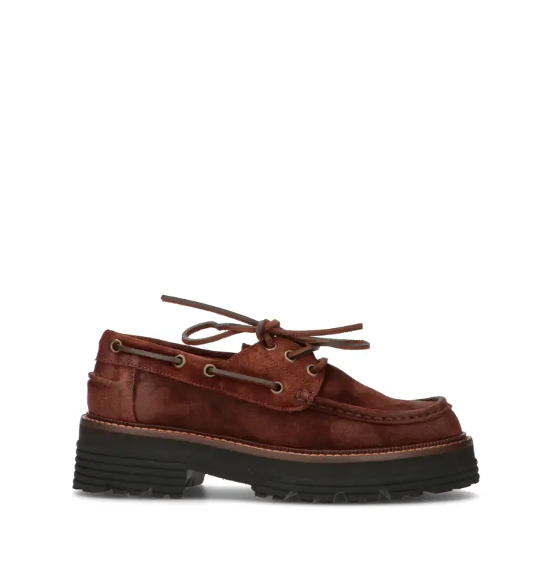 Rebecca Van Dik Sneakers donna marrone in suede