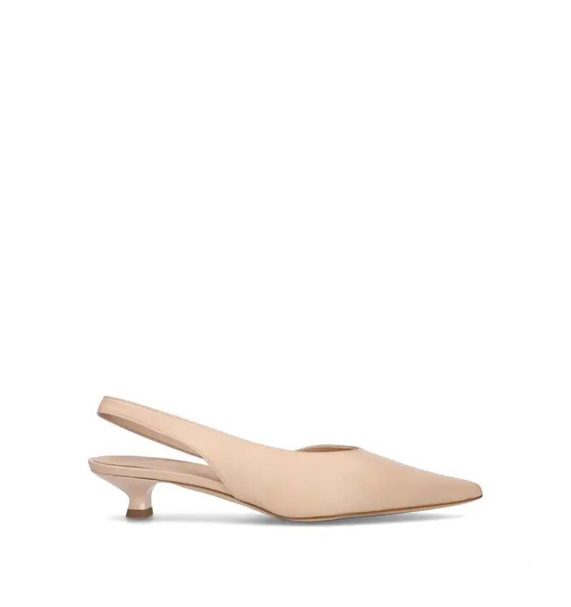 Slingback donna cipria in pelle Vario