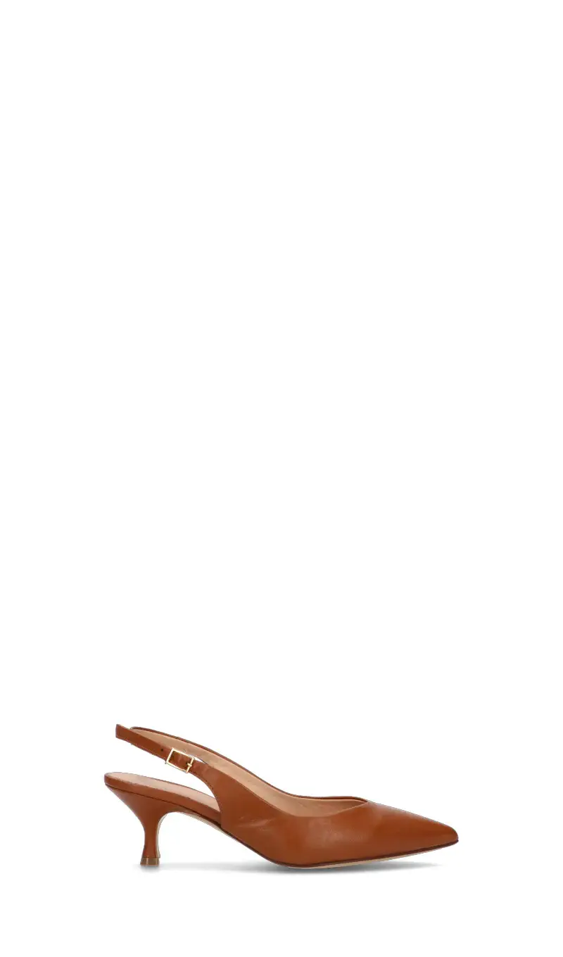 Rebecca Van Dik Slingback donna cuoio marrone