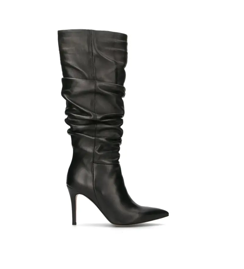 Stivale donna nero in pelle Vario