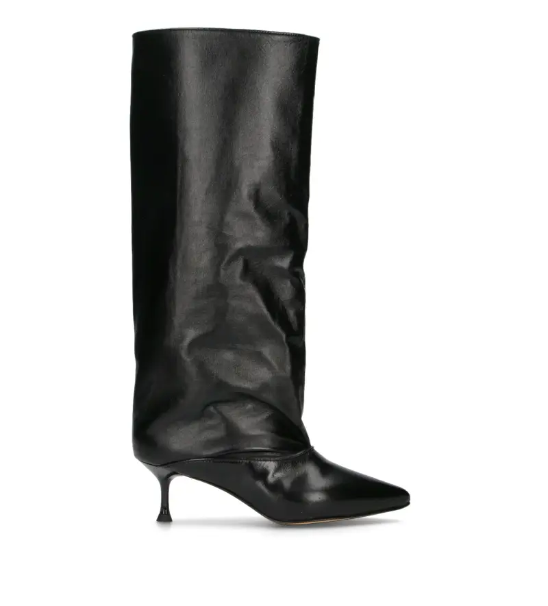 Stivale donna nero in pelle Vario