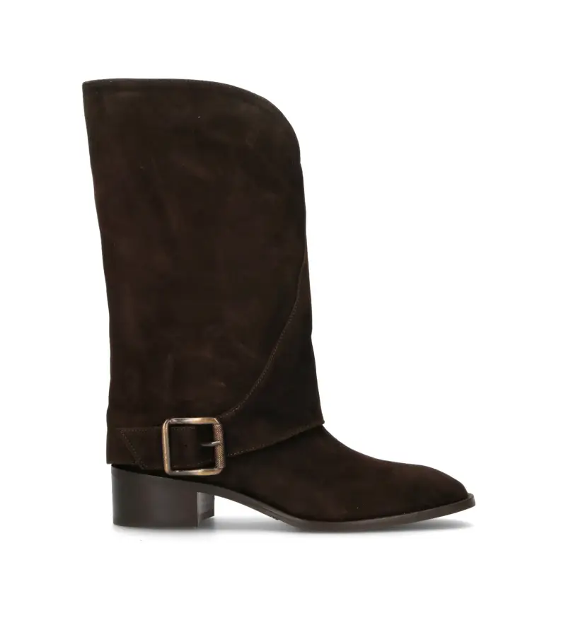 Stivale donna testa di moro in suede Vario