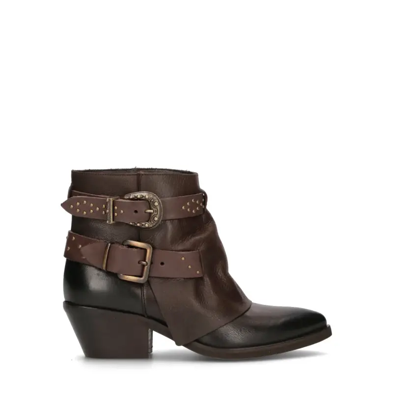 Tronchetto donna marrone in pelle Vario