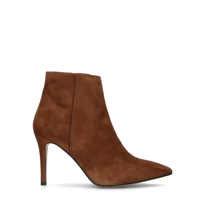 Tronchetto donna marrone in suede Vario