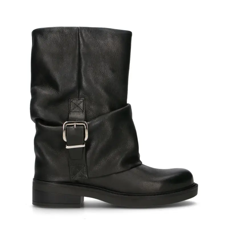 Rebecca Van Dik Stivaletti donna nero in pelle con fibbia