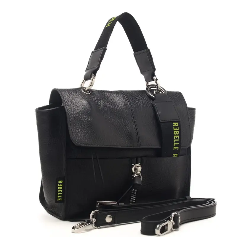 borsa chloe satchel bag con tracolla removibile off nera miniatura 2