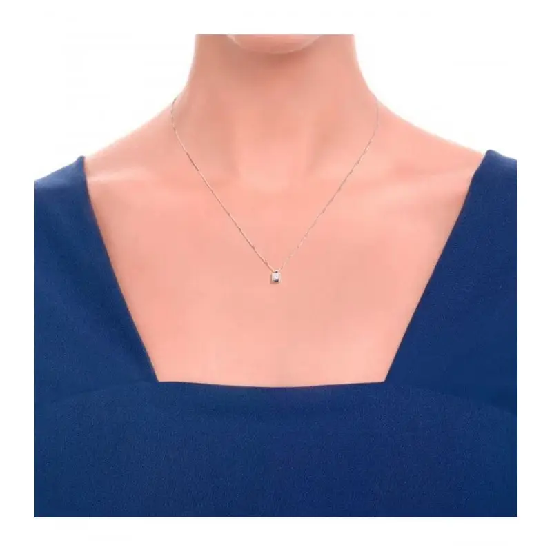 Girocollo Donna Punto Luce In Oro Bianco E Diamanti Gioielli Recarlo Maria Teresa miniatura 2