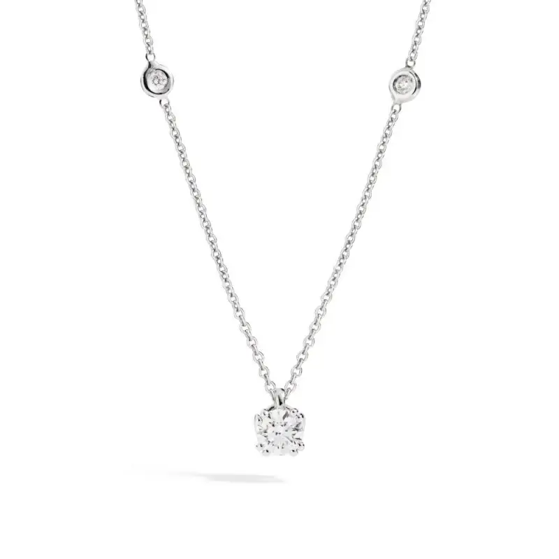 GIROCOLLO PUNTO LUCE RECARLO ORO BIANCO 45CM