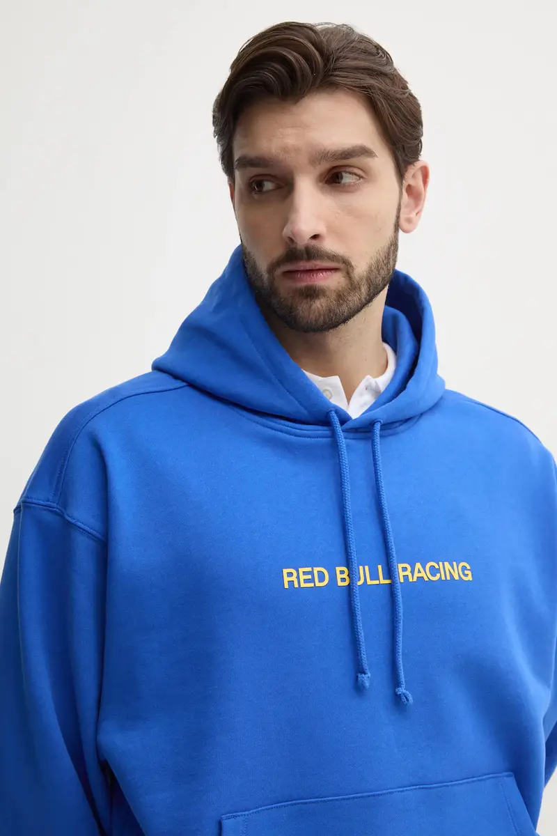 felpa in cotone BREAKING RECORDS HDY uomo colore violetto con cappuccio RM580021 miniatura 4