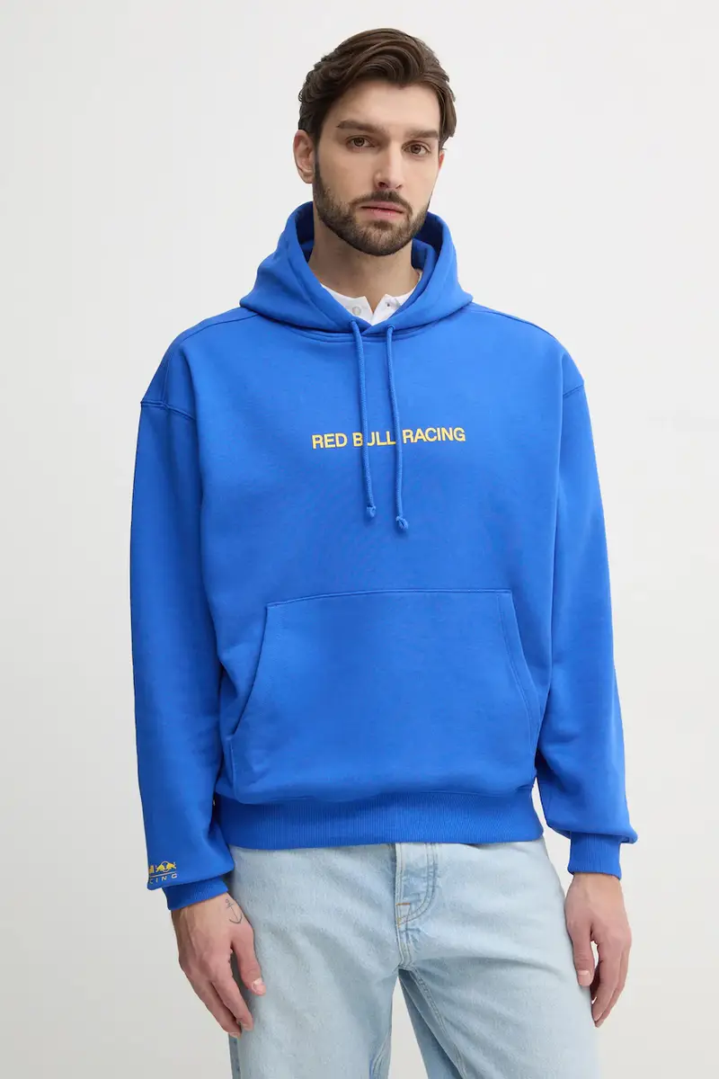 felpa in cotone BREAKING RECORDS HDY uomo colore violetto con cappuccio RM580021