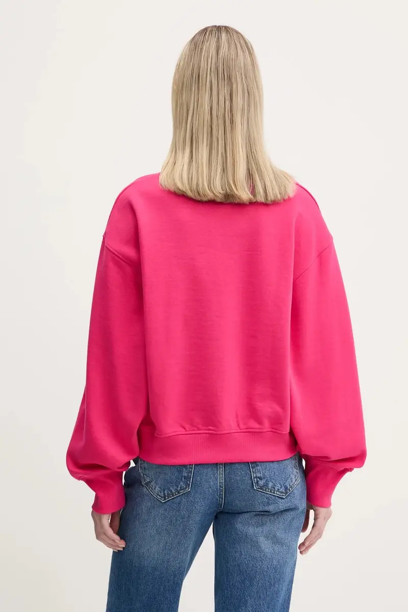 felpa LOGO CREW donna colore rosa RL580012 miniatura 3