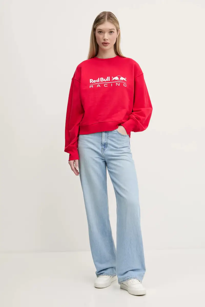 felpa LOGO CREW donna colore rosso RL580012 miniatura 2