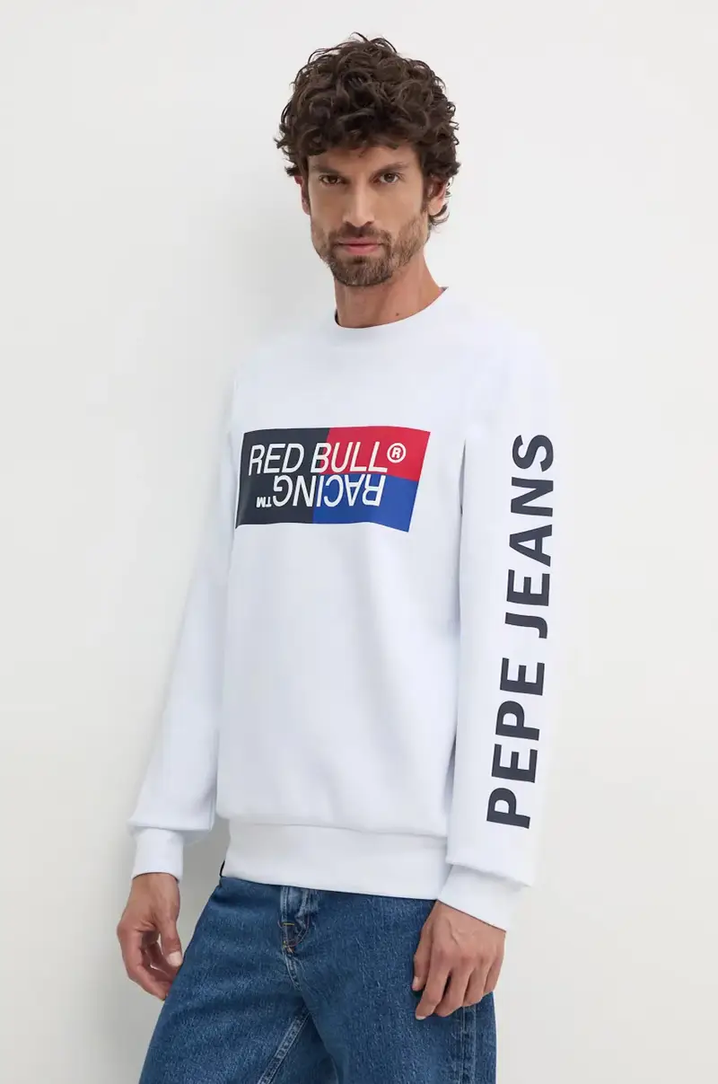 felpa Red Bull Racing x Pepe Jeans colore bianco RU580007 miniatura 2