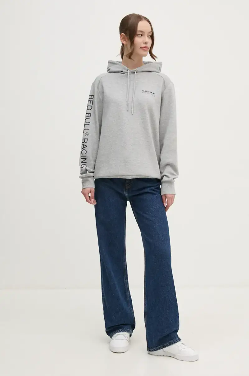 felpa Red Bull Racing x Pepe Jeans colore grigio con cappuccio RU580006 miniatura 3