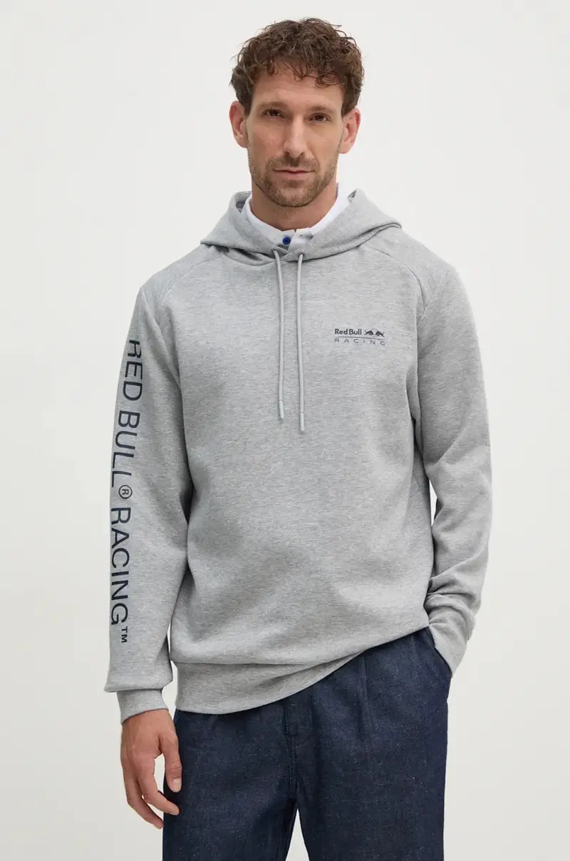 felpa Red Bull Racing x Pepe Jeans colore grigio con cappuccio RU580006 miniatura 4