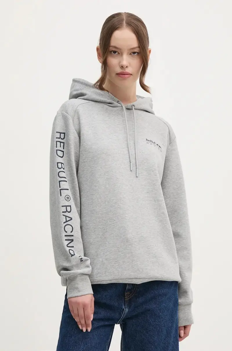 felpa Red Bull Racing x Pepe Jeans colore grigio con cappuccio RU580006 miniatura 5