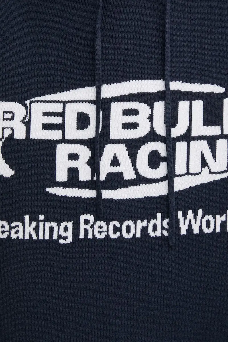 maglione in cotone INTARSIA HOODY colore blu navy RM700010 miniatura 5