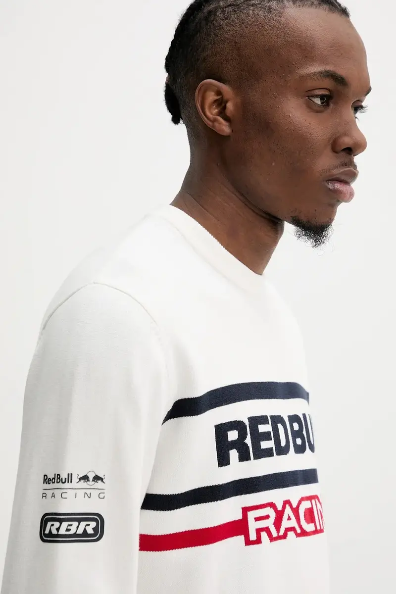 maglione in cotone KNITTED MOTO CREW uomo colore beige RM700011 miniatura 4