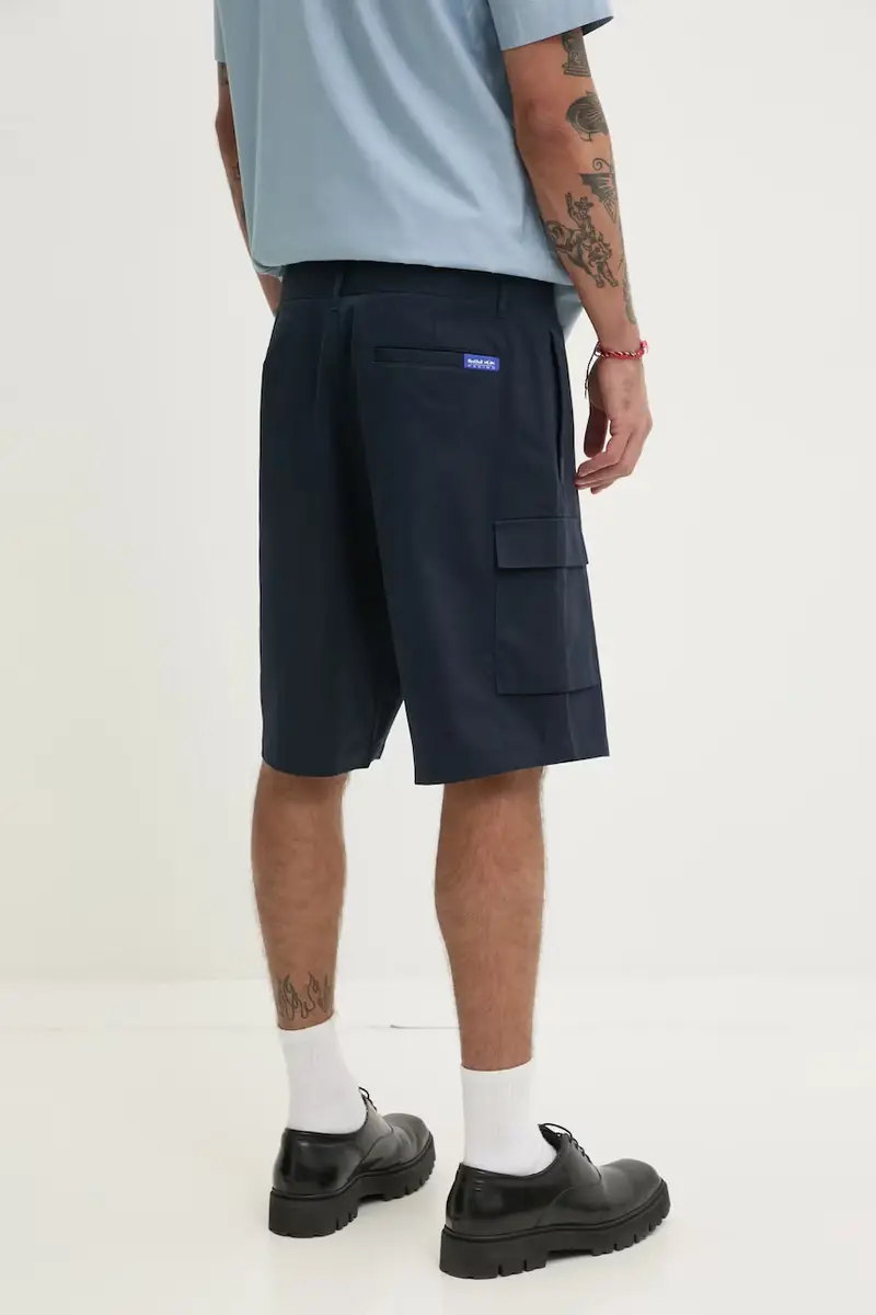 pantaloncini in cotone CARGO SHORT uomo colore blu navy RM800003 miniatura 3