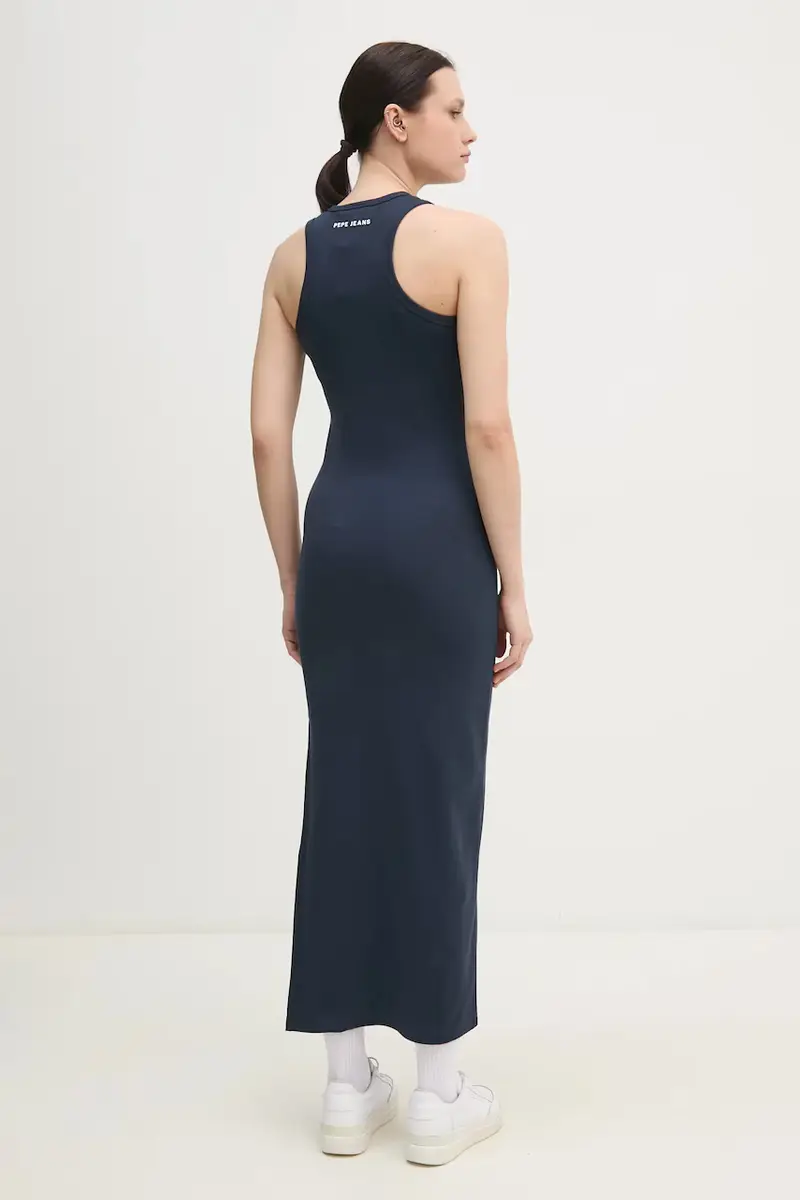 vestito LOGO RIB MAXI DRESS colore blu navy RL950003 miniatura 3